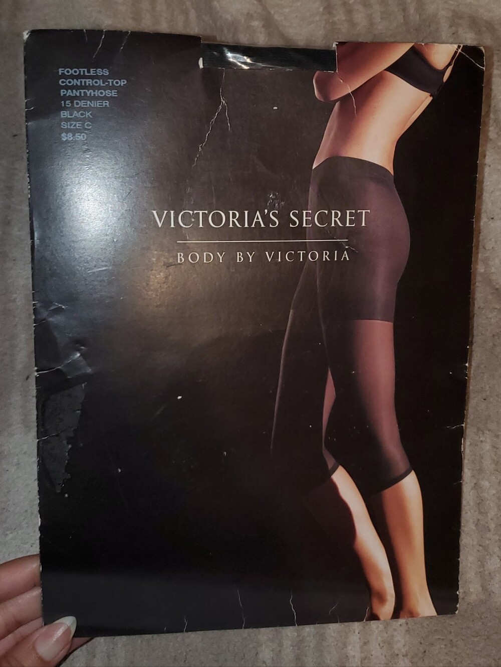 Vintage Victoria's Secret Body By Victoria Footless Control Top Pantyhose Size C